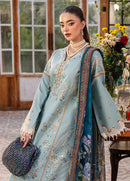 SAPPHIRE-3PC LAWN EMBROIDERED SHIRT WITH CHIFFON PRINTED DUPATTA AND TROUSER | KF-4694
