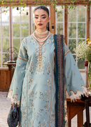 SAPPHIRE-3PC LAWN EMBROIDERED SHIRT WITH CHIFFON PRINTED DUPATTA AND TROUSER | KF-4694