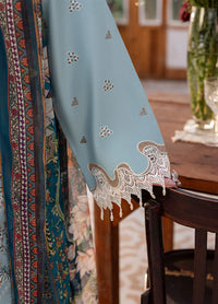 SAPPHIRE-3PC LAWN EMBROIDERED SHIRT WITH CHIFFON PRINTED DUPATTA AND TROUSER | KF-4694