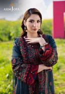 ASIM JOFA-3PC LAWN EMBROIDERED SHIRT WITH KHAADI NET EMBROIDERED DUPATTA AND TROUSER | KF-4679