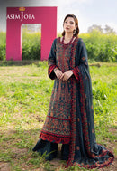 ASIM JOFA-3PC LAWN EMBROIDERED SHIRT WITH KHAADI NET EMBROIDERED DUPATTA AND TROUSER | KF-4679