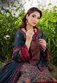 ASIM JOFA-3PC LAWN EMBROIDERED SHIRT WITH KHAADI NET EMBROIDERED DUPATTA AND TROUSER | KF-4679