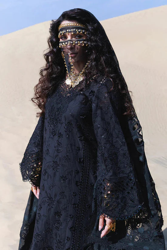NUREH - 3PC LAWN HEAVY EMBROIDERED SHIRT WITH CHIFFON PRINTED EMBR DUPATTA AND TROUSER | KF-4786