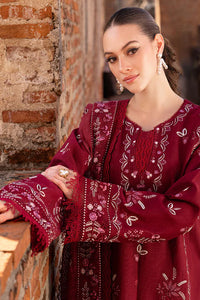 GARNET - 3PC LAWN EMBROIDERED SHIRT WITH LAWN EMBROIDERED DUPATTA & TROUSER | KF-4670