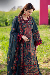 ASIM JOFA-3PC LAWN EMBROIDERED SHIRT WITH KHAADI NET EMBROIDERED DUPATTA AND TROUSER | KF-4679