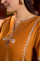URGE-2PC DHANAK EMBROIDERED SHIRT AND EMBROIDRED SLEEVES