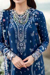 QALAMKAR-3PC LAWN EMBROIDERED SHIRT WITH KHADDI NET EMBROIDERED DUPATTA AND TROUSER | KF-4608