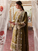 MAHNUR - 3PC LAWN EMBROIDERED SHIRT WITH LAWN EMBROIDERED DUPATTA & TROUSER | KF-4522