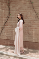 JAZMIN - 3PC LAWN CHIKANKARI EMBROIDERED SHIRT WITH KHADDI NET EMB DUPATTA AND TROUSER | KF-4552
