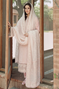 JAZMIN - 3PC LAWN CHIKANKARI EMBROIDERED SHIRT WITH KHADDI NET EMB DUPATTA AND TROUSER | KF-4552