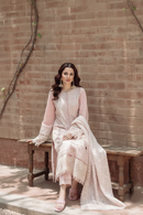 JAZMIN - 3PC LAWN CHIKANKARI EMBROIDERED SHIRT WITH KHADDI NET EMB DUPATTA AND TROUSER | KF-4552