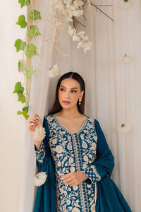 MIRANA-3PC LAWN EMBROIDERED SHIRT WITH BAMBER CHIFFON DUPATTA AND TROUSER | KF-4728