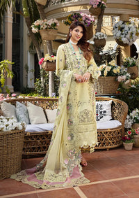 ELAF-3PC LAWN CHIKANKARI EMBROIDERED SHIRT WITH KHAADI NET EMB DUPATTA AND EMB TROUSER | KF-4601