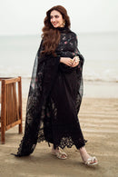 NUREH - 3PC LAWN CHIKENKARI LASER EMBROIDERED SHIRT WITH COTTON NET EMBROIDERED PRINT DUPATTA | KF-4523