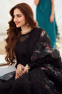 NUREH - 3PC LAWN CHIKENKARI LASER EMBROIDERED SHIRT WITH COTTON NET EMBROIDERED PRINT DUPATTA | KF-4523