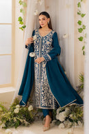 MIRANA-3PC LAWN EMBROIDERED SHIRT WITH BAMBER CHIFFON DUPATTA AND TROUSER | KF-4728