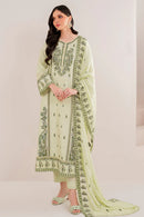 GARNET-3PC LAWN EMBROIDERED SHIRT WITH LAWN EMBROIDERED DUPATTA AND TROUSER | KF-4629