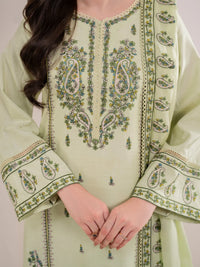 GARNET-3PC LAWN EMBROIDERED SHIRT WITH LAWN EMBROIDERED DUPATTA AND TROUSER | KF-4629