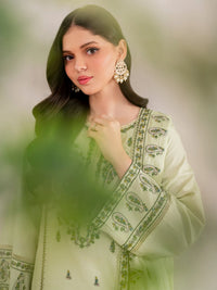 GARNET-3PC LAWN EMBROIDERED SHIRT WITH LAWN EMBROIDERED DUPATTA AND TROUSER | KF-4629