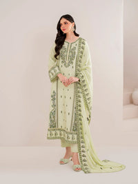 GARNET-3PC LAWN EMBROIDERED SHIRT WITH LAWN EMBROIDERED DUPATTA AND TROUSER | KF-4629