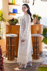 QALAMQAR-3PC LAWN EMBROIDERED SHIRT WITH CHIFFOON PRINT DUPATTA AND EMB TROUSER | KF-4652
