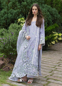 MUSHQ-3PC LAWN EMBROIDERED SHIRT WITH KHADDI NET EMB DUPATTA AND TROUSER | KF-4804