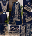 ELAAF-3PC LAWN SEQUIN EMBROIDERED SHIRT WITH BAMBER PURE EMB DUPATTA AND PLAIN TROUSER | KF-111