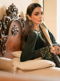 IZEL - 3PC LAWN EMBROIDERED SHIRT WITH CHIFFON PRINT DUPATTA AND TROUSER | KF-4671