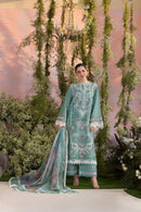 SOBIA NAZIR - 3PC LAWN CHIKAN EMBROIDERED SHIRT WITH CHIFFON EMBROIDERED PRINTED DUPATTA AND EMB TROUSER | KF-4708