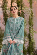 SOBIA NAZIR - 3PC LAWN CHIKAN EMBROIDERED SHIRT WITH CHIFFON EMBROIDERED PRINTED DUPATTA AND EMB TROUSER | KF-4708
