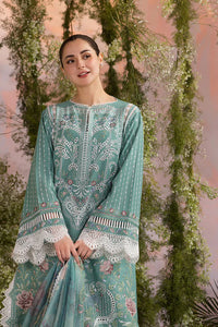 SOBIA NAZIR - 3PC LAWN CHIKAN EMBROIDERED SHIRT WITH CHIFFON EMBROIDERED PRINTED DUPATTA AND EMB TROUSER | KF-4708
