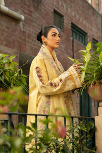 MAHNUR-3PC LAWN EMBROIDERED SHIRT WITH KHAADI NET EMBROIDERED DUPATTA AND TROUSER | KF-4657