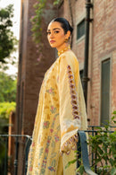 MAHNUR-3PC LAWN EMBROIDERED SHIRT WITH KHAADI NET EMBROIDERED DUPATTA AND TROUSER | KF-4657