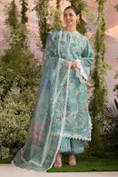 SOBIA NAZIR - 3PC LAWN CHIKAN EMBROIDERED SHIRT WITH CHIFFON EMBROIDERED PRINTED DUPATTA AND EMB TROUSER | KF-4708
