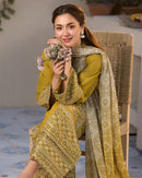 JADE - 3PC LAWN SEQUIN EMBROIDERED SHIRT WITH CHIFFON PRINTED EMB DUPATTA & TROUSER | KF-4528