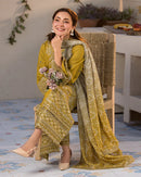 JADE - 3PC LAWN SEQUIN EMBROIDERED SHIRT WITH CHIFFON PRINTED EMB DUPATTA & TROUSER | KF-4528