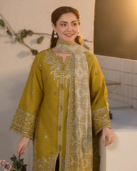 JADE - 3PC LAWN SEQUIN EMBROIDERED SHIRT WITH CHIFFON PRINTED EMB DUPATTA & TROUSER | KF-4528