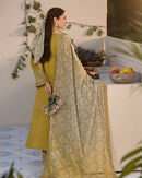 JADE - 3PC LAWN SEQUIN EMBROIDERED SHIRT WITH CHIFFON PRINTED EMB DUPATTA & TROUSER | KF-4528