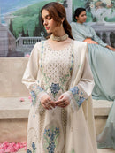 MAHNUR-3PC LAWN LASERCUT EMB SHIRT WITH LAWN LASERCUT EMB DUPATTA & TROUSER | KF-4525