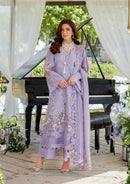 ELAF-3PC LAWN LASERCUTWORK EMBROIDERED SHIRT WITH KHAADI NET EMBROIDERED DUPATTA AND TROUSER | KF-4780