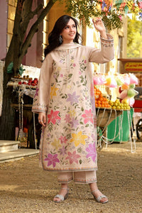 ANEELAS-3PC LAWN EMBROIDERED SHIRT WITH KHAADI NET PRINTED DUPATTA & EMB TROUSER | KF-4783