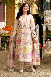 ANEELAS-3PC LAWN EMBROIDERED SHIRT WITH KHAADI NET PRINTED DUPATTA & EMB TROUSER | KF-4783