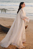 QALAMQAR-3PC LAWN CHIKANKAARI EMBROIDERED SHIRT WITH KHAADI NET EMBROIDERED DUPATTA AND TROUSER | KF-4792