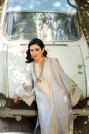 ETHNC-3PC LAWN EMBROIDERED SHIRT WITH ORGANZA EMBROIDERED DUPATTA AND TROUSER | KF-4710
