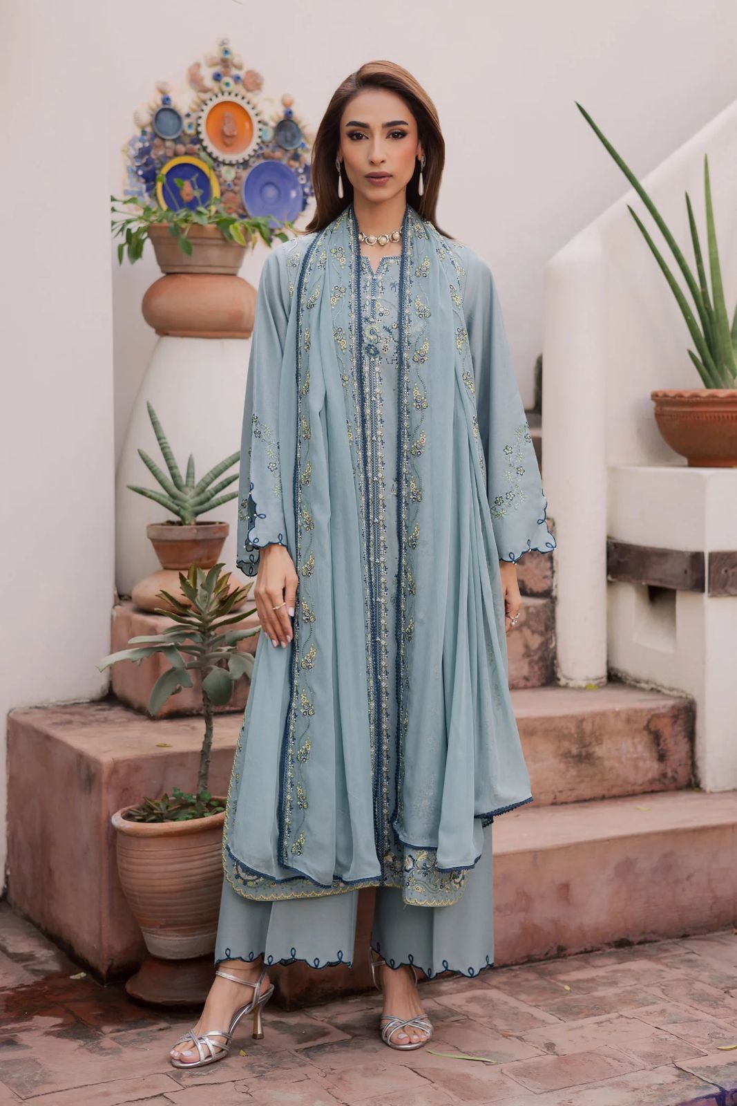 BATIK-3PC LAWN EMBROIDERED SHIRT WITH KHADDI NET EMB DUPATTA AND TROUSER | KF-4750