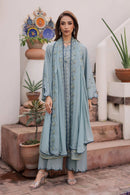 BATIK-3PC LAWN EMBROIDERED SHIRT WITH KHADDI NET EMB DUPATTA AND TROUSER | KF-4750