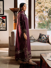 IZEL-3PC LAWN EMBROIDERED SHIRT WITH KHAADI EMBROIDERED DUPATTA & TROUSER | KF-4504