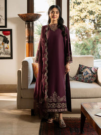 IZEL-3PC LAWN EMBROIDERED SHIRT WITH KHAADI EMBROIDERED DUPATTA & TROUSER | KF-4504