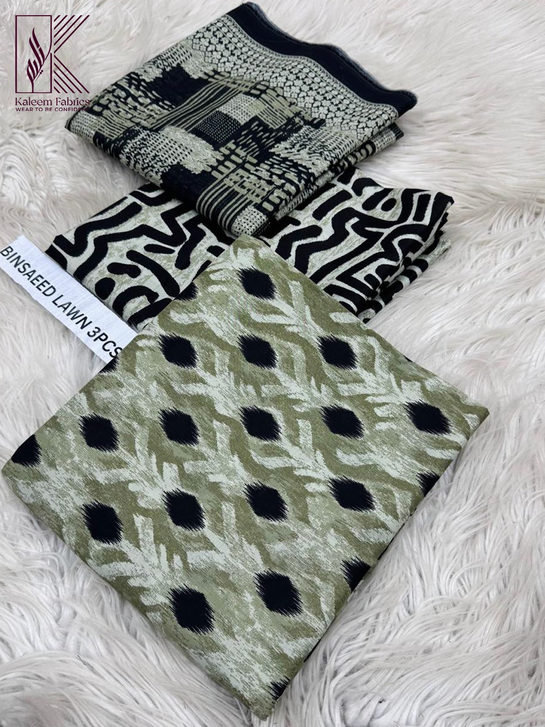 BIN SAEED - 3 PC LAWN UNSTITCHED | - DKF 09