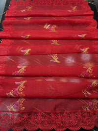 QALAMQAR - 3PC LAWN EMBROIDERED SHIRT WITH KHADDI NET EMBROIDERED DUPATTA AND TROUSER | KF-4709
